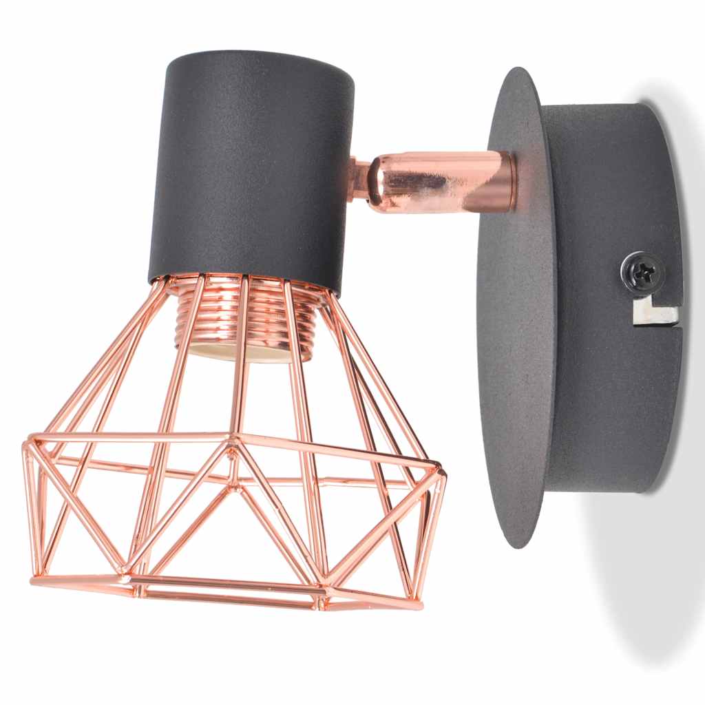 Wall Lamps 2 pcs with 2 LED Filament Bulbs 8 W