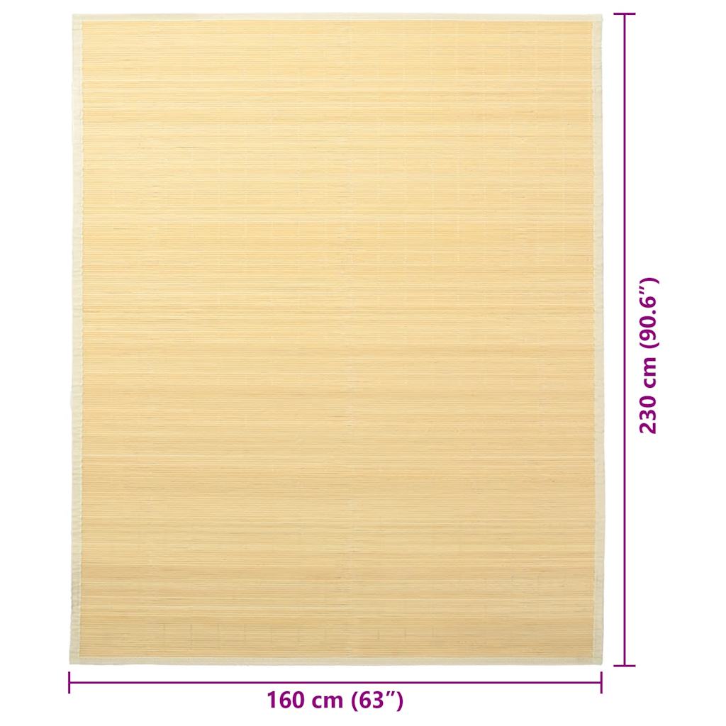 Rug Bamboo 160x230 cm Natural