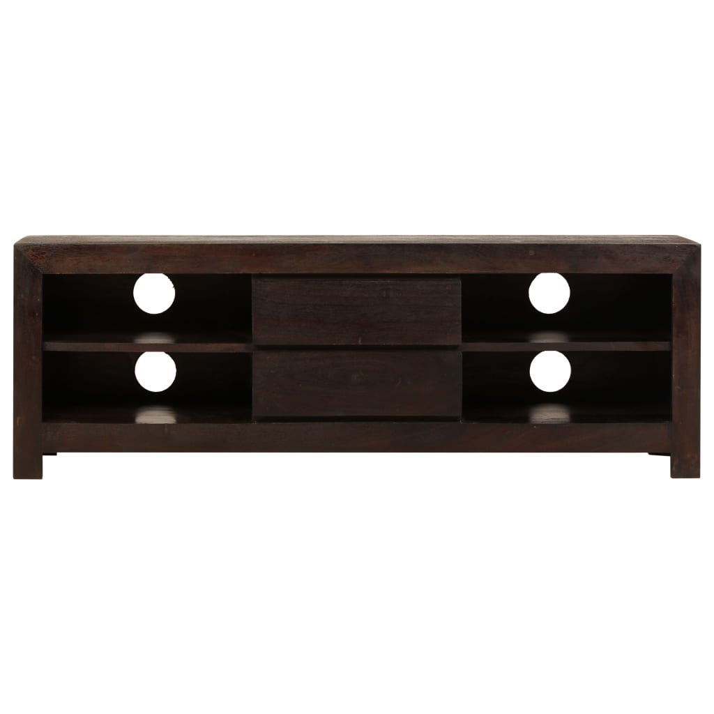 TV Cabinet Solid Acacia Wood 120x30x40 cm Dark Brown