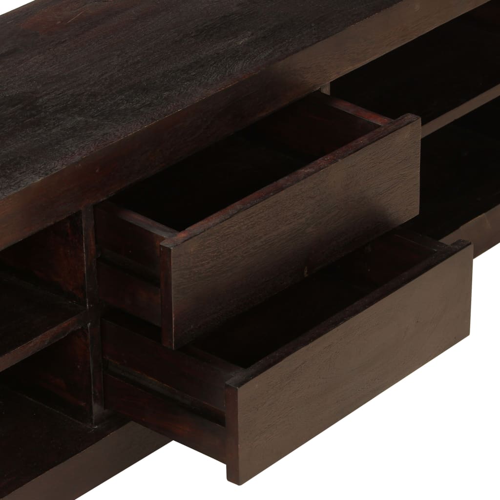 TV Cabinet Solid Acacia Wood 120x30x40 cm Dark Brown