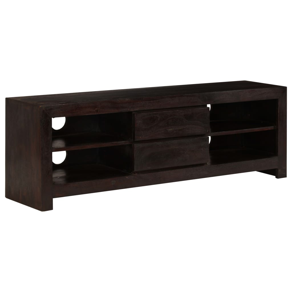 TV Cabinet Solid Acacia Wood 120x30x40 cm Dark Brown
