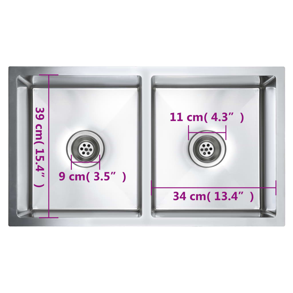 Handmade Kitchen Sink Stainless Steel