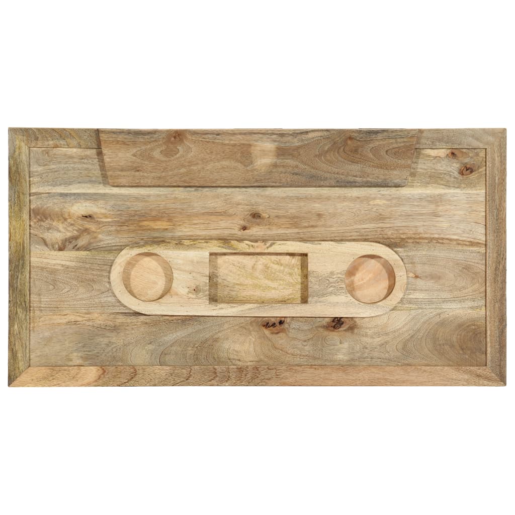 Coffee Table Cassette Style 100x52x45 cm Solid Mango Wood