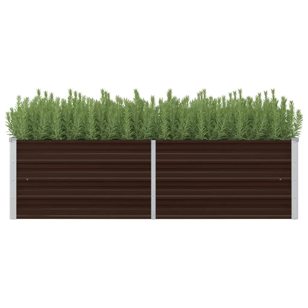 Garden Raised Bed Brown 160x40x45 cm Galvanised Steel