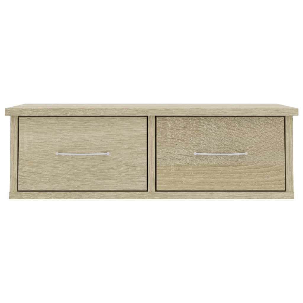 Wall-mounted Drawer Shelf Sonoma Oak 60x26x18.5 cm Engineered Wood