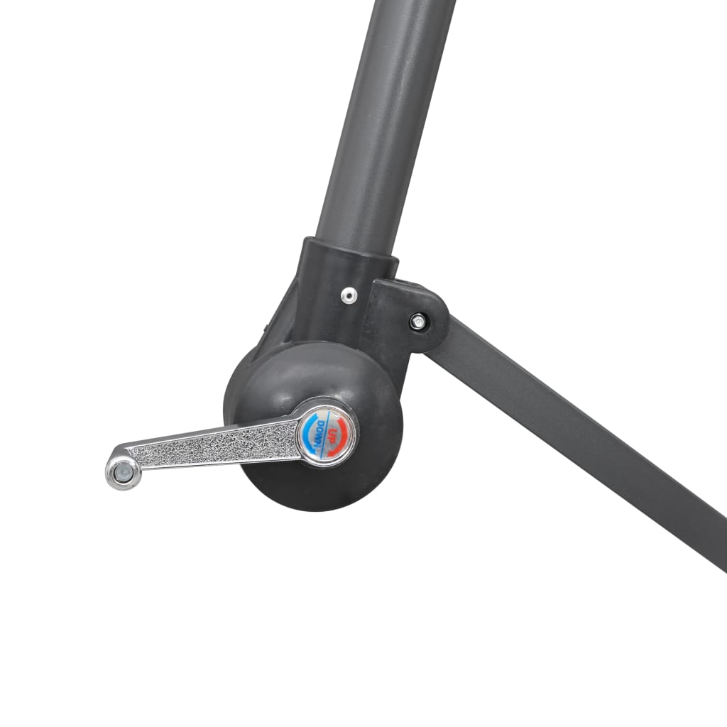 Hanging Garden Parasol Black 3 m Aluminium Pole