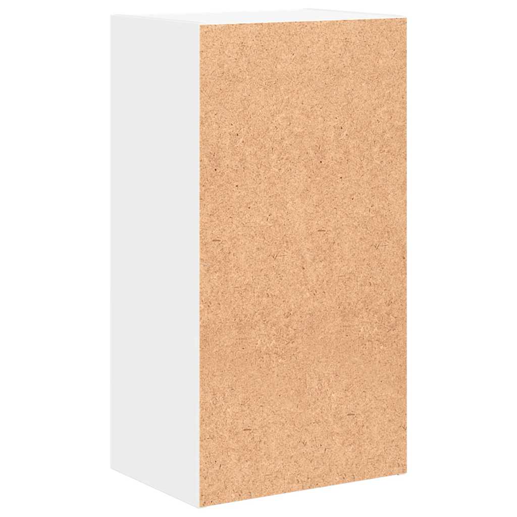 2-Tier Book Cabinet White 40x30x76.5 cm Engineered Wood