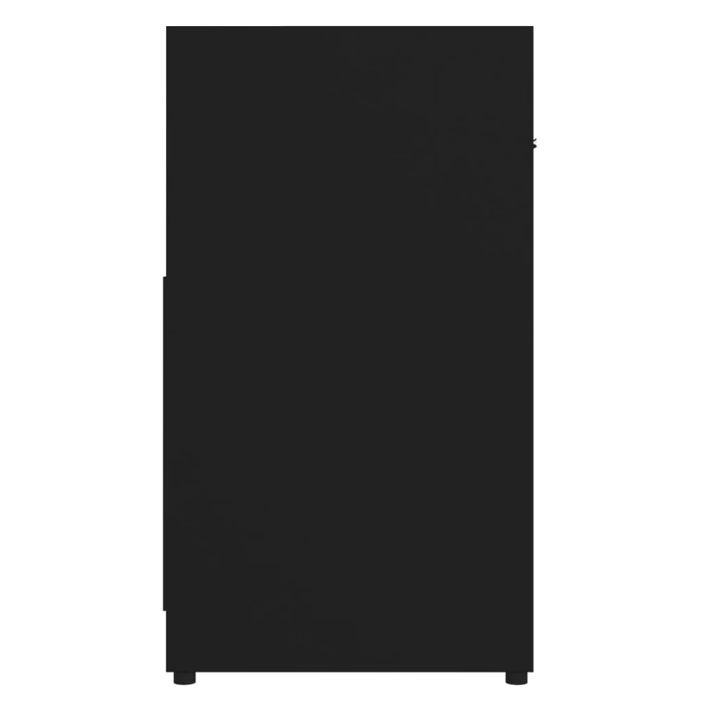 Bathroom Cabinet Black 60x33x61 cm Engineered Wood