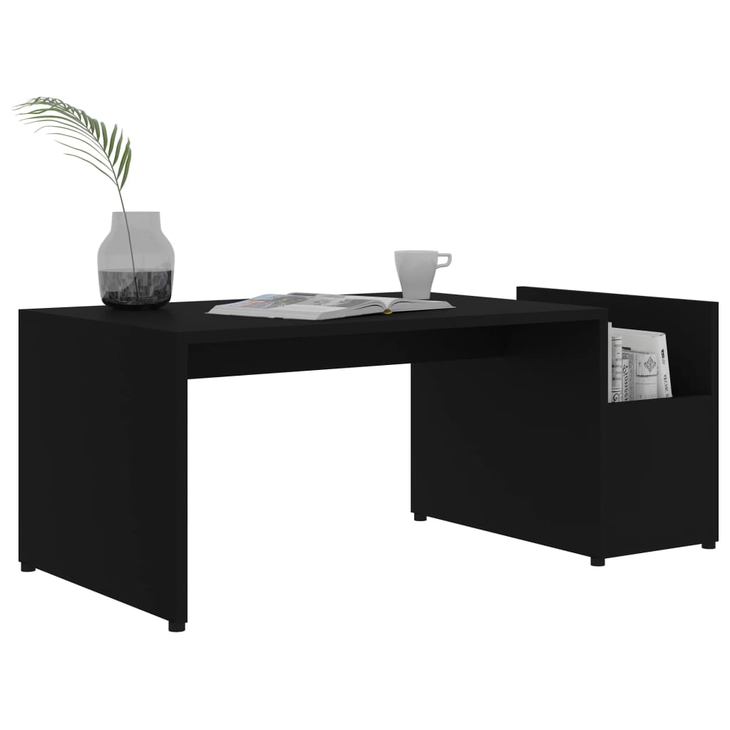 Coffee Table Black 90x45x35 cm Engineered Wood