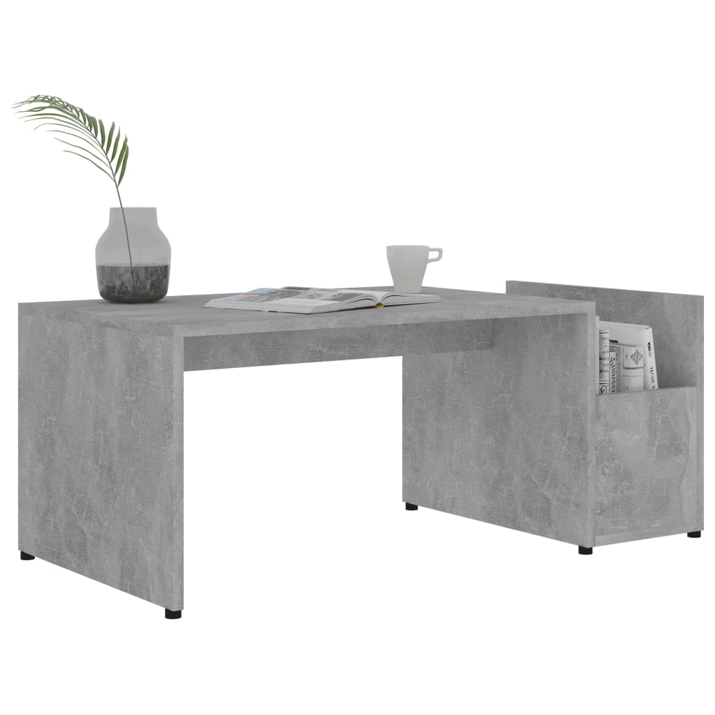 Coffee Table Concrete Grey 90x45x35 cm Engineered Wood