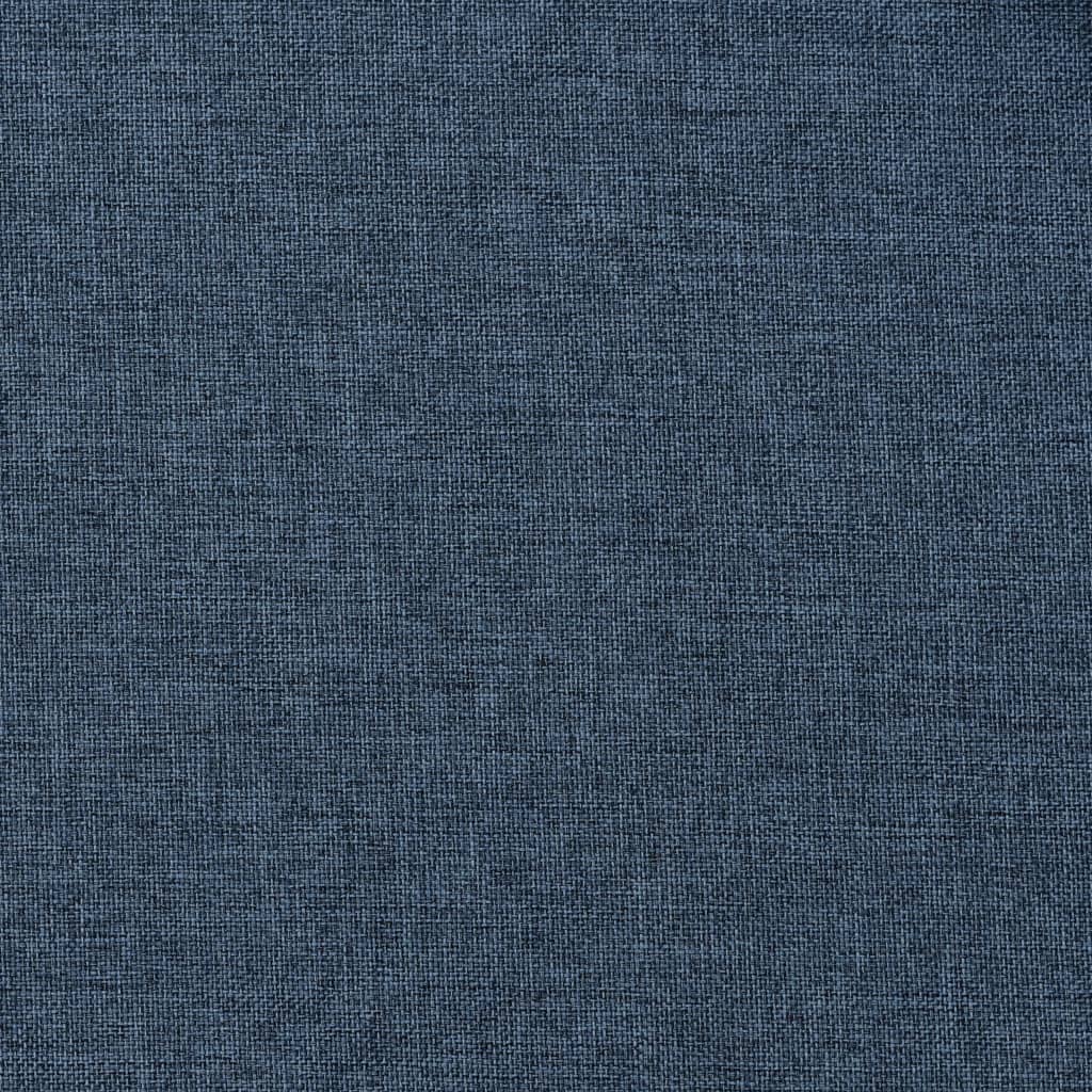 Linen-Look Blackout Curtains with Grommets Blue 290x245cm