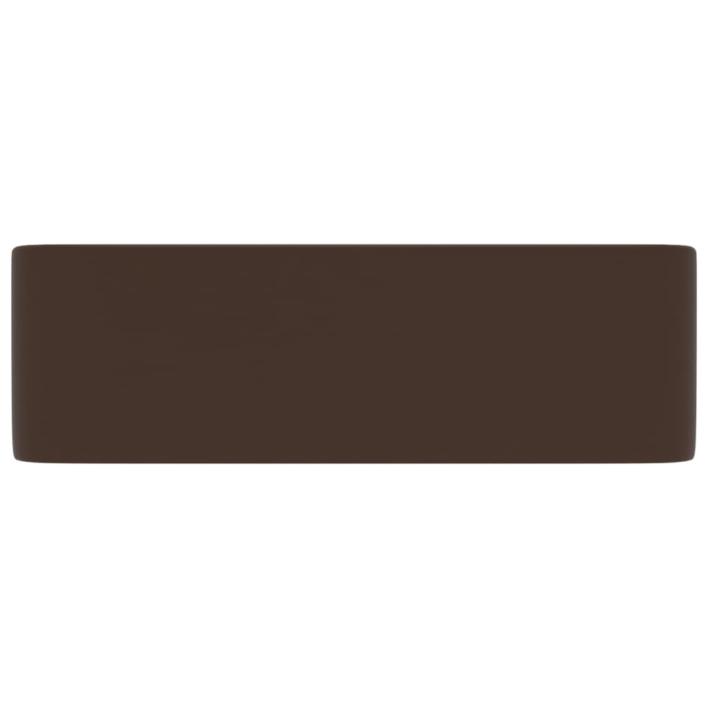 Luxury Wash Basin Matt Dark Brown 41x30x12 cm Ceramic