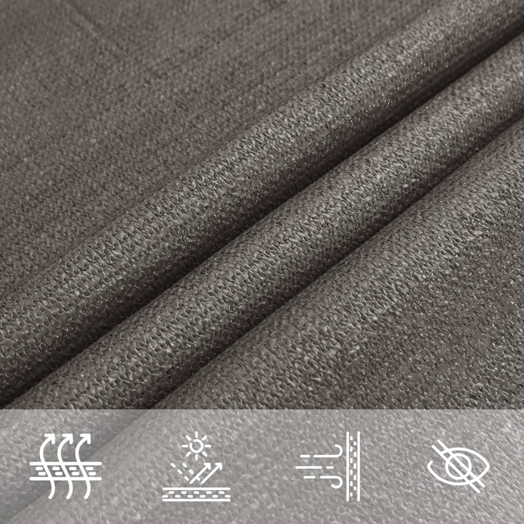 Sunshade Sail 160 g/m² Anthracite 4x5x6.8 m HDPE