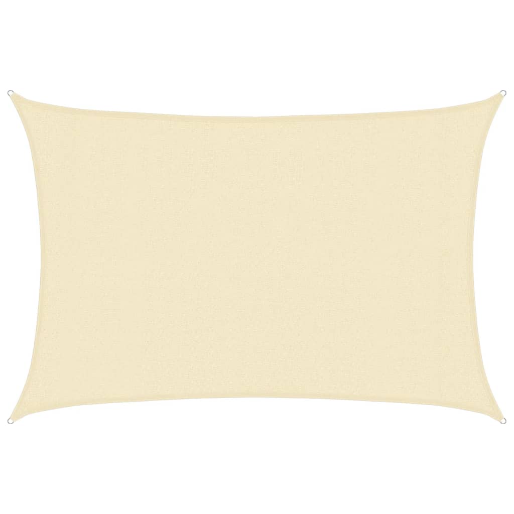 Sunshade Sail 160 g/m² Cream 3x5 m HDPE
