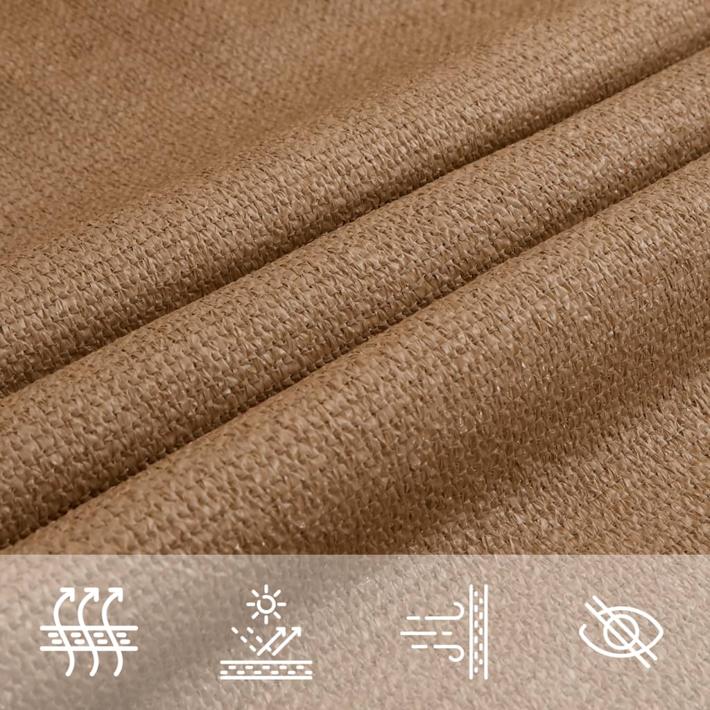Sunshade Sail 160 g/m² Taupe 2x3 m HDPE