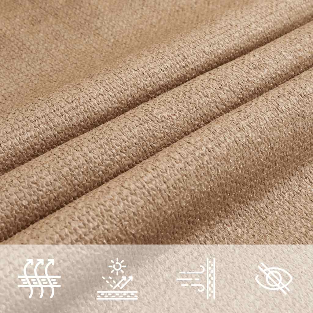 Sunshade Sail 160 g/m² Taupe 4x4x4 m HDPE