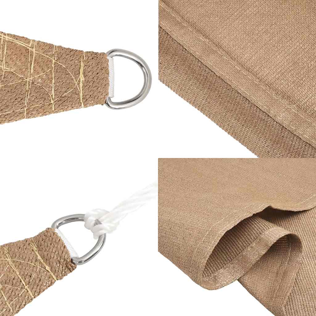 Sunshade Sail 160 g/m² Taupe 3/4x2 m HDPE