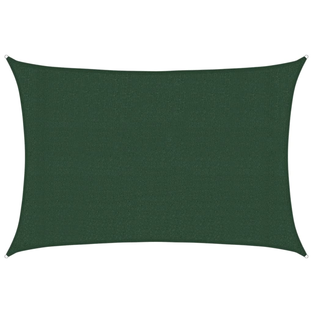 Sunshade Sail 160 g/m² Dark Green 3x5 m HDPE