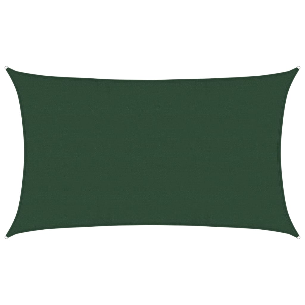 Sunshade Sail 160 g/m² Dark Green 5x8 m HDPE