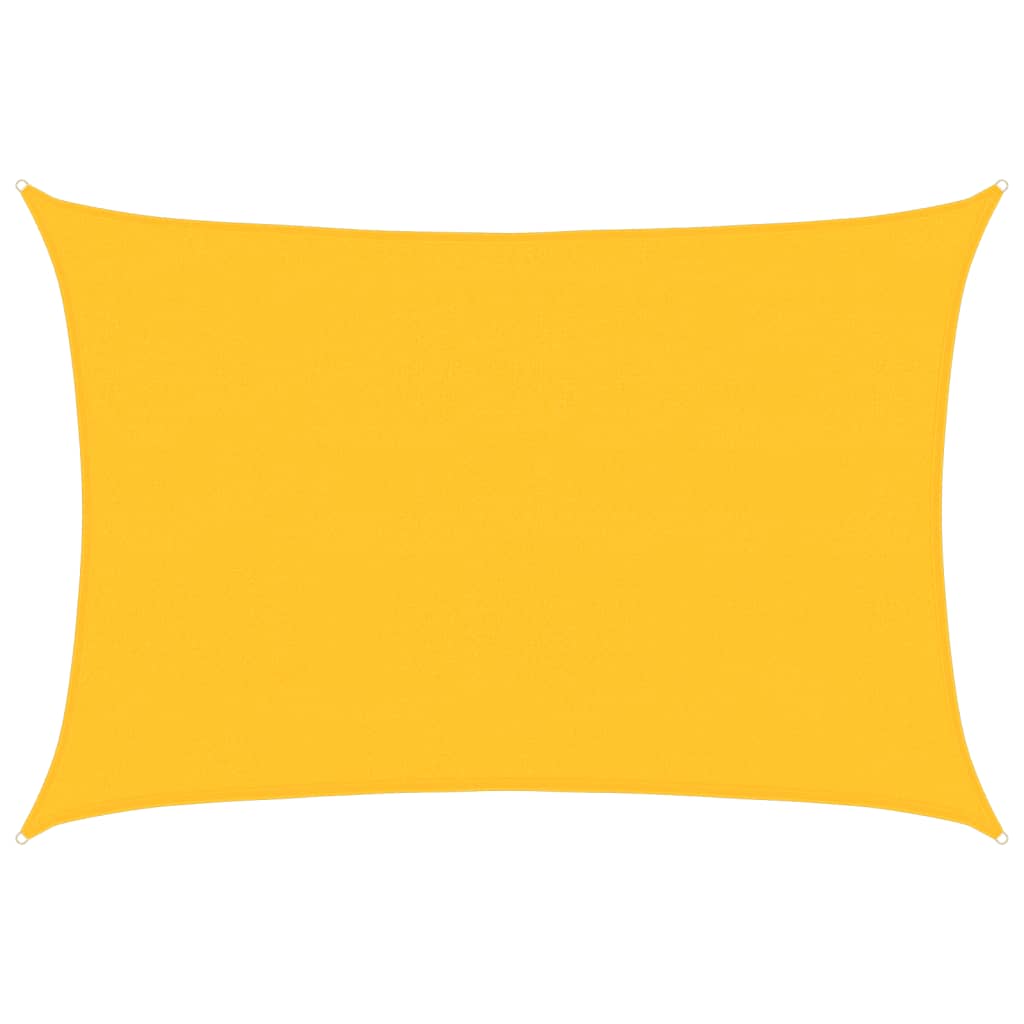 Sunshade Sail 160 g/m² Rectangular Yellow 4x5 m HDPE