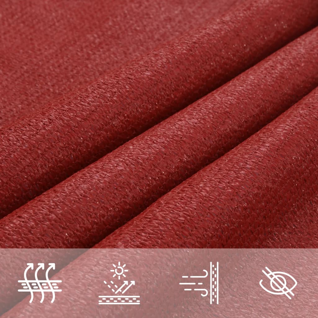 Sunshade Sail 160 g/m² Red 2.5x4 m HDPE