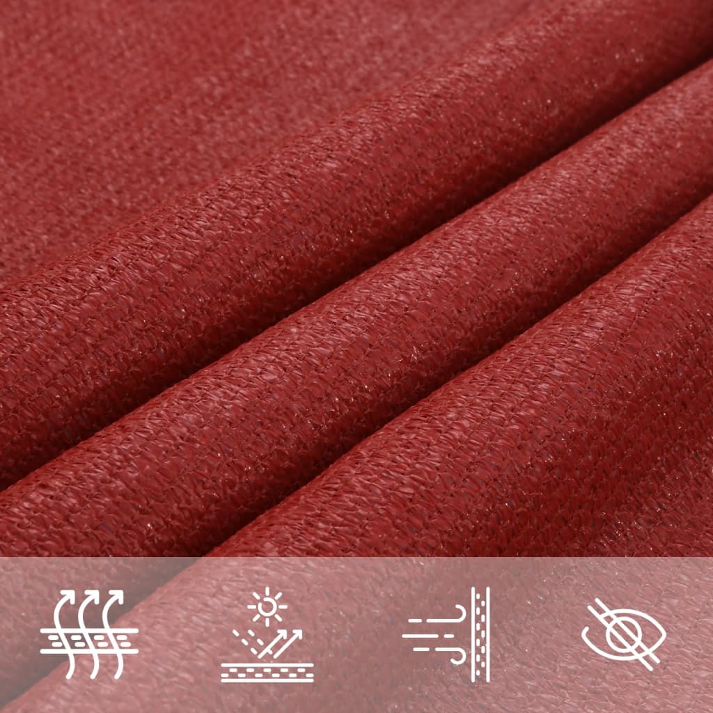 Sunshade Sail 160 g/m² Red 2.5x4.5 m HDPE