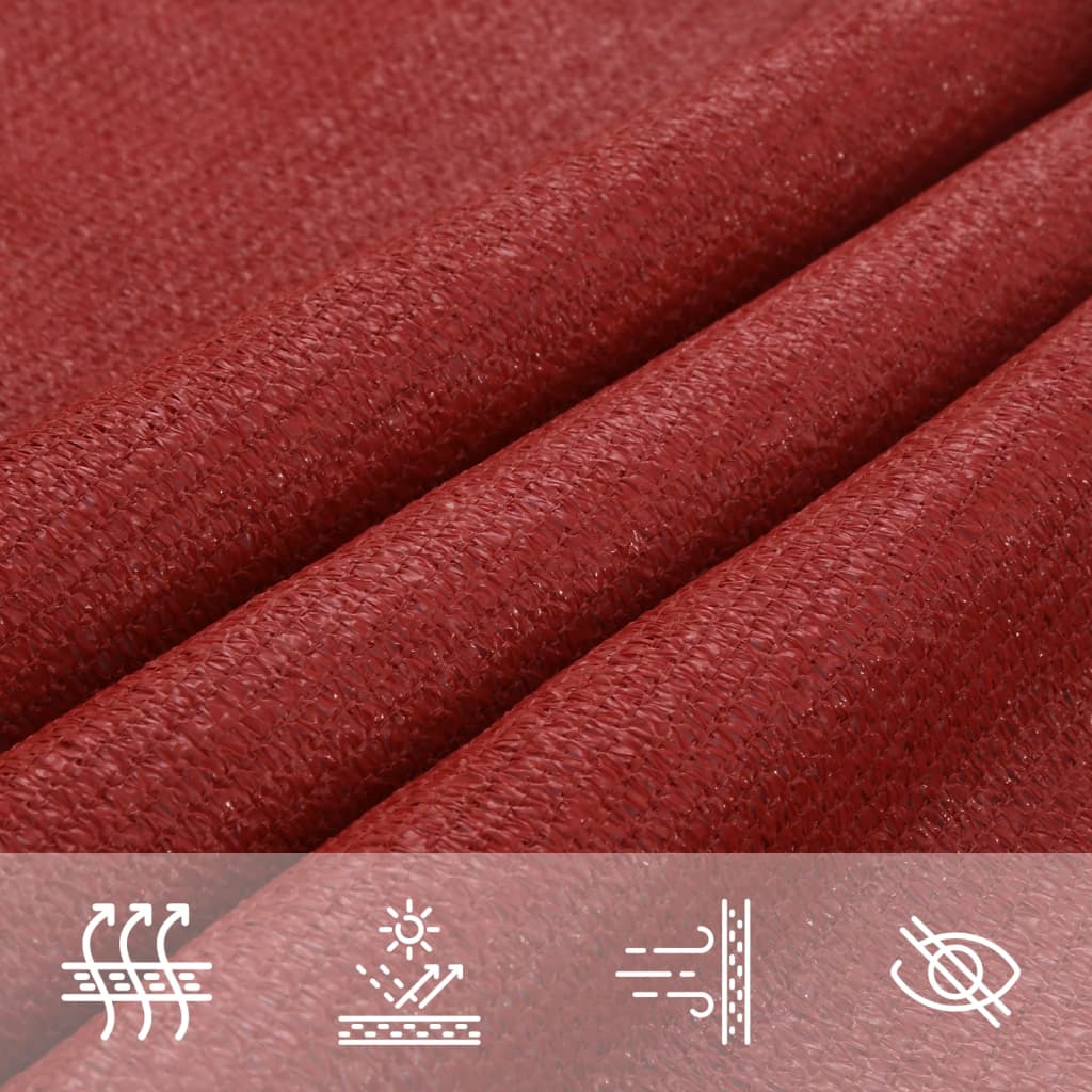 Sunshade Sail 160 g/m² Red 4/5x3 m HDPE