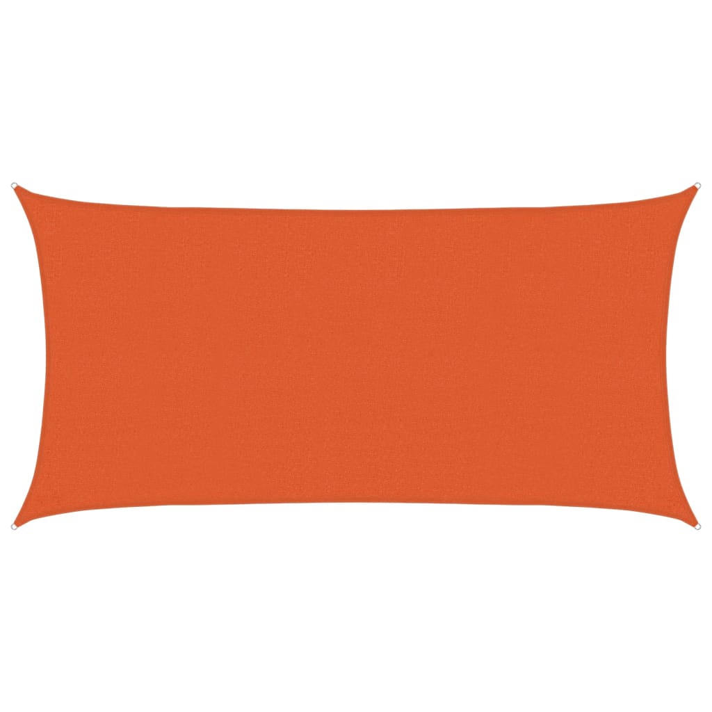 Sunshade Sail 160 g/m² Orange 2.5x5 m HDPE