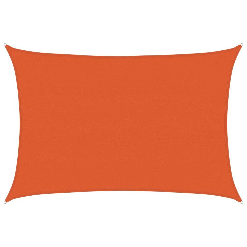 Sunshade Sail 160 g/m² Rectangular Orange 5x7 m HDPE