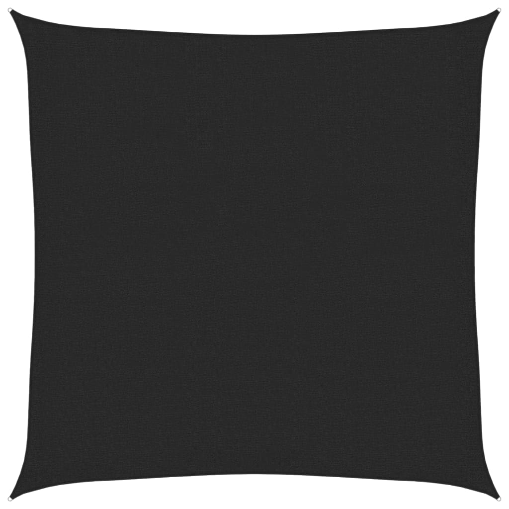 Sunshade Sail 160 g/m² Black 3x3 m HDPE