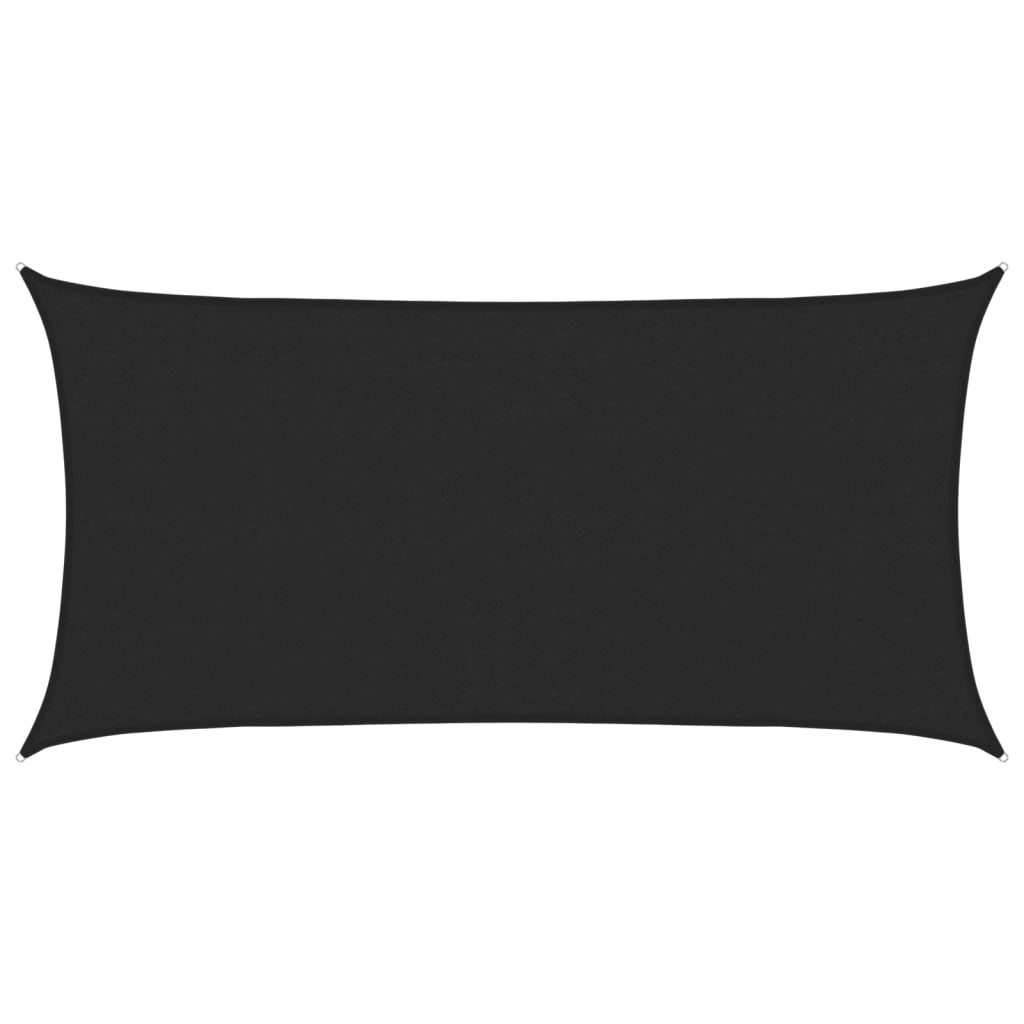 Sunshade Sail 160 g/m² Black 2x3.5 m HDPE