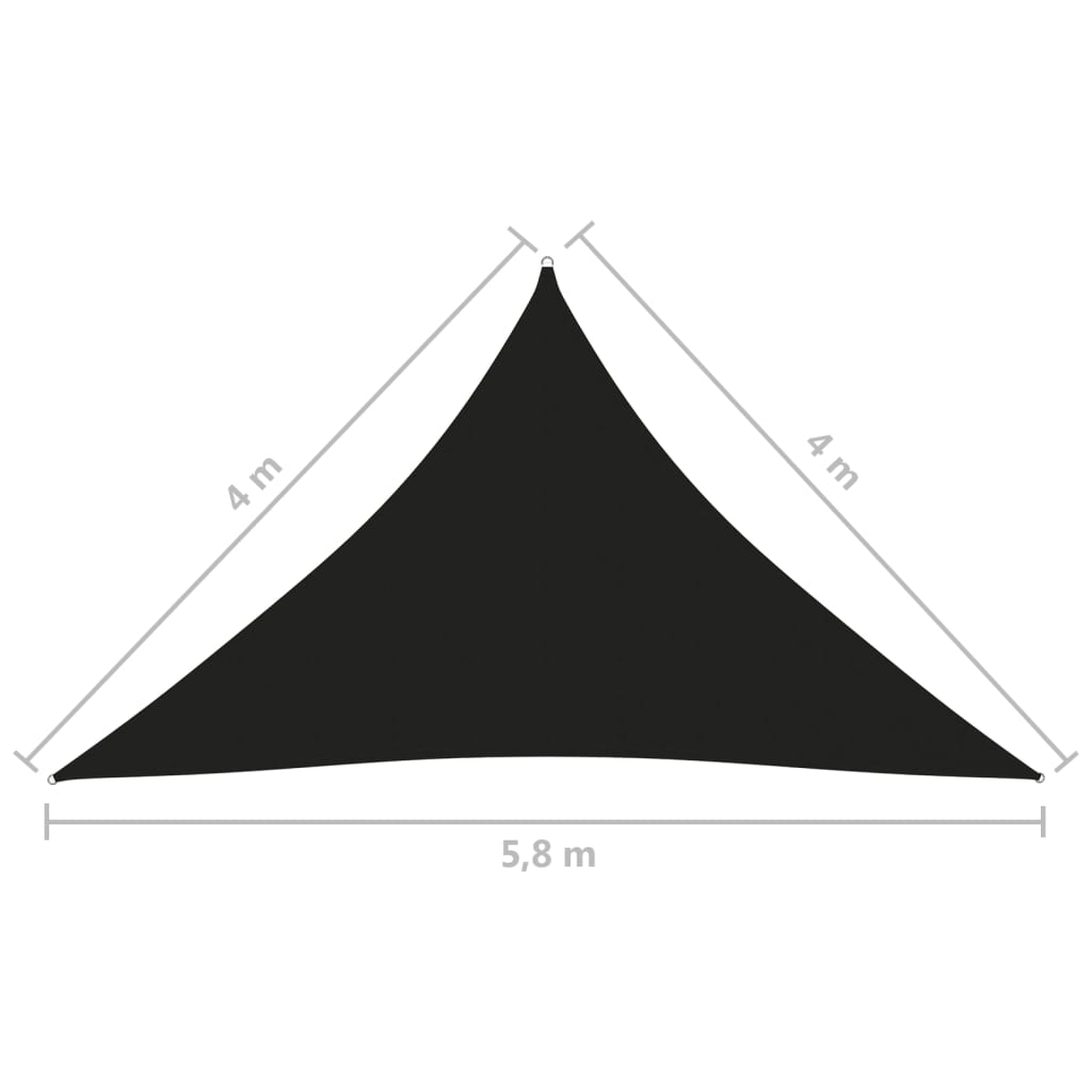 Sunshade Sail Oxford Fabric Triangular 4x4x5.8 m Black