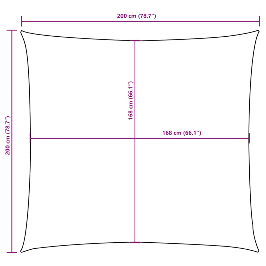 Sunshade Sail Oxford Fabric Square 2x2 m Brown