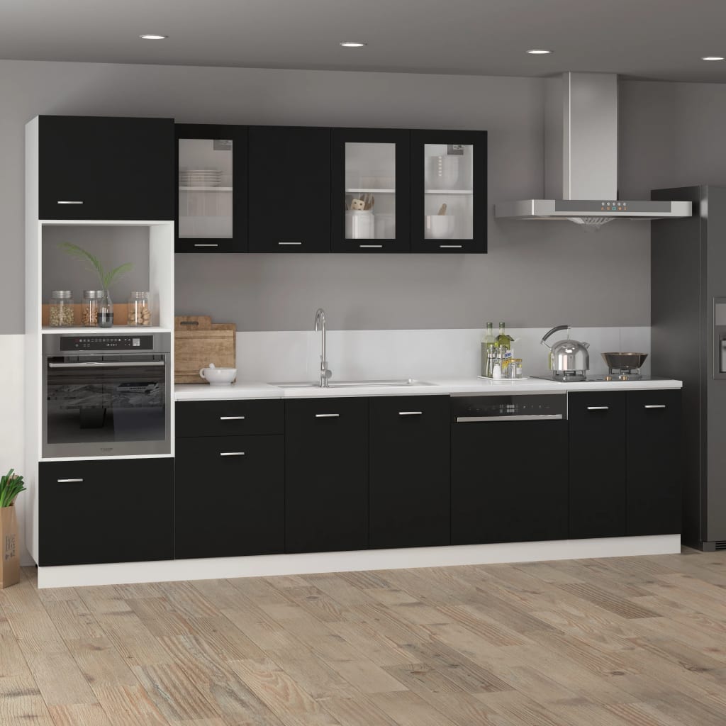 Drawer Bottom Cabinet Lyon Black 40x46x81.5 cm Engineered Wood