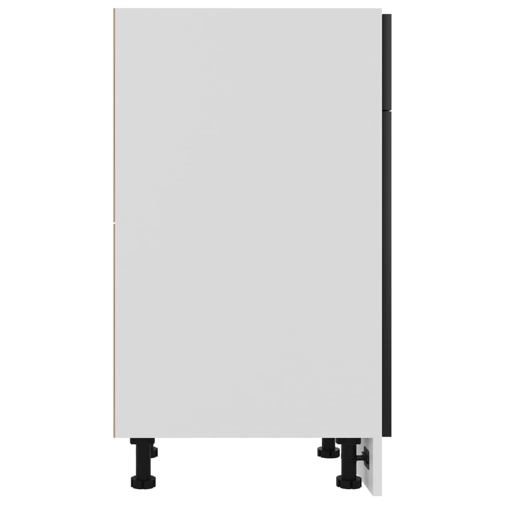 Drawer Bottom Cabinet Lyon Black 40x46x81.5 cm Engineered Wood