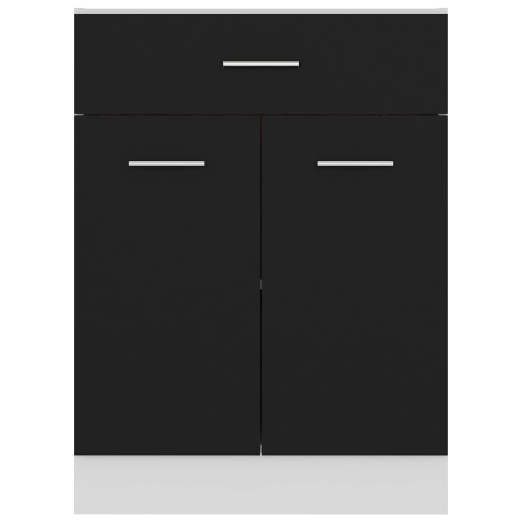 Drawer Bottom Cabinet Lyon Black 60x46x81.5 cm Engineered Wood