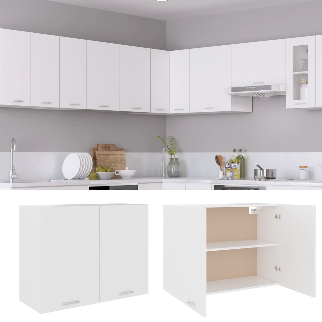 Hanging Cabinet Lyon White 80x31x60 cm Engineered Wood