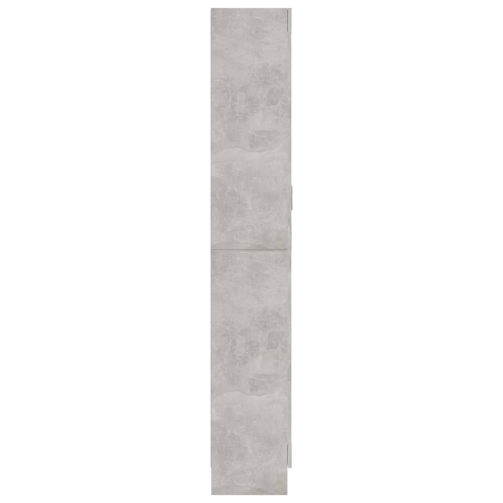 Vitrine Cabinet Concrete Grey 82.5x30.5x185.5 cm Engineered Wood