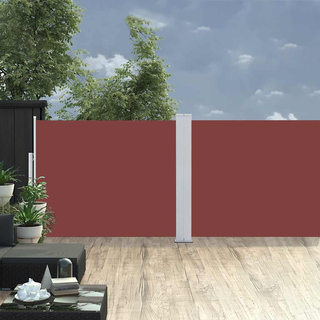 Patio Retractable Side Awning 140x1200 cm Brown