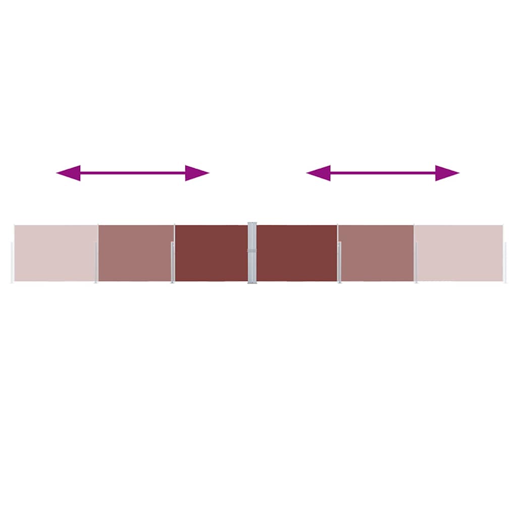 Patio Retractable Side Awning 170x1200 cm Brown