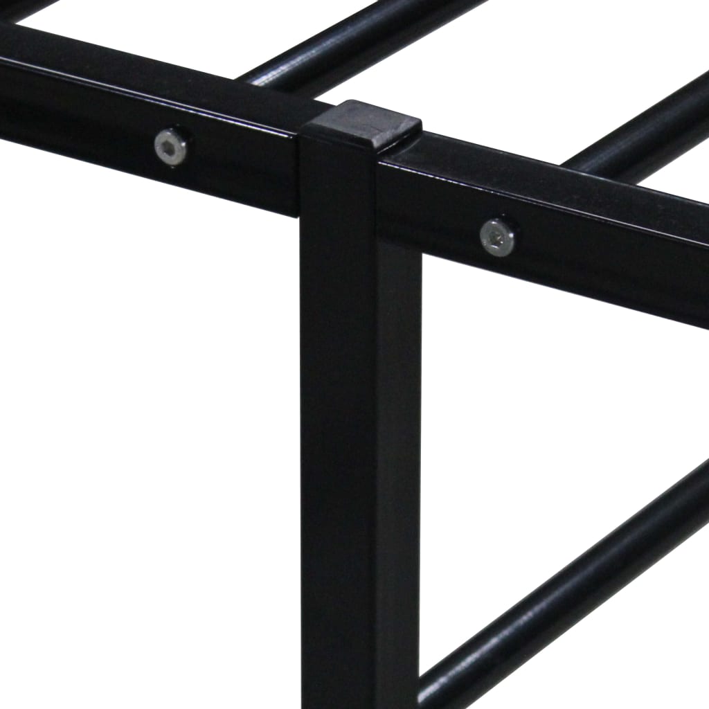 Bed Frame without Mattress Black Metal 120x200 cm