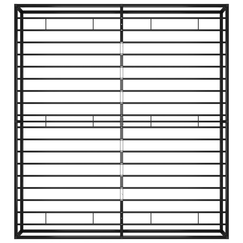 Bed Frame without Mattress Black Metal 200x200 cm