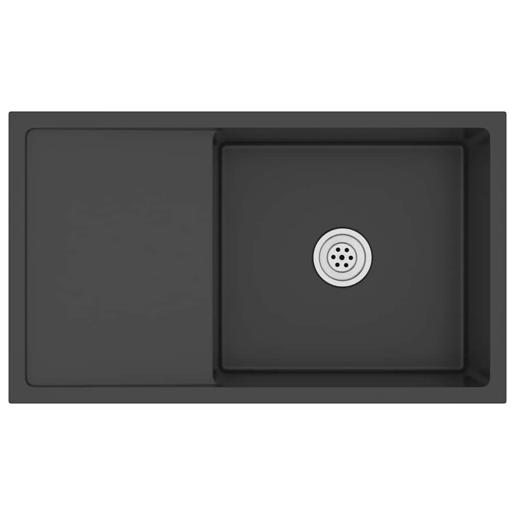 Handmade Kitchen Sink Black Stainless Steel