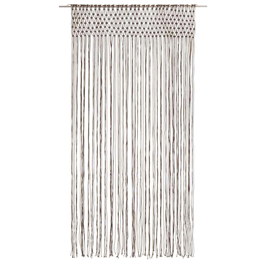 Macrame Curtain Taupe 140x240 cm Cotton