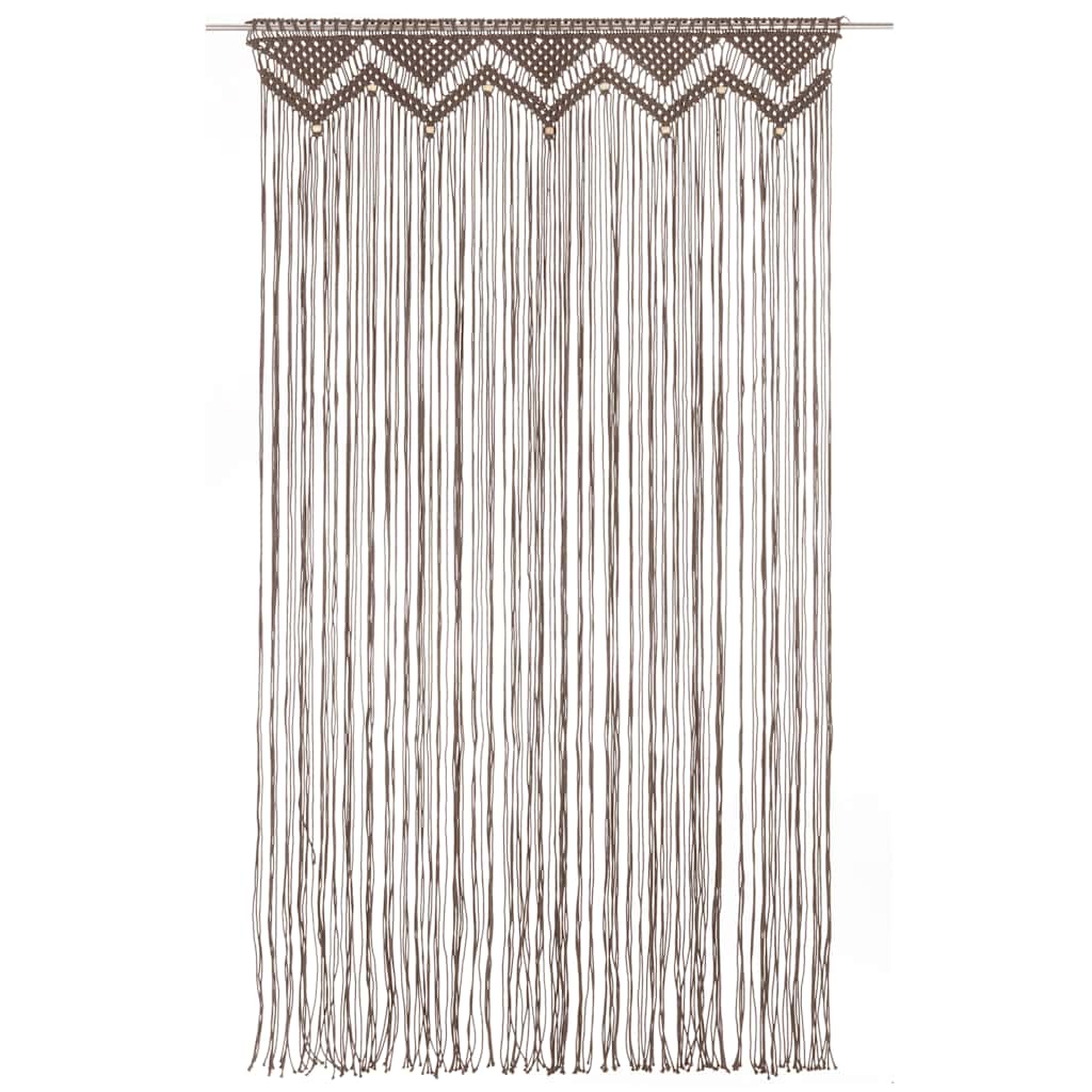 Macrame Curtain Taupe 140x240 cm Cotton