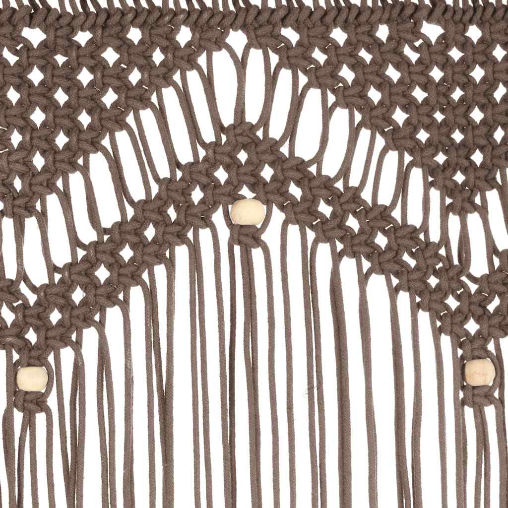 Macrame Curtain Taupe 140x240 cm Cotton