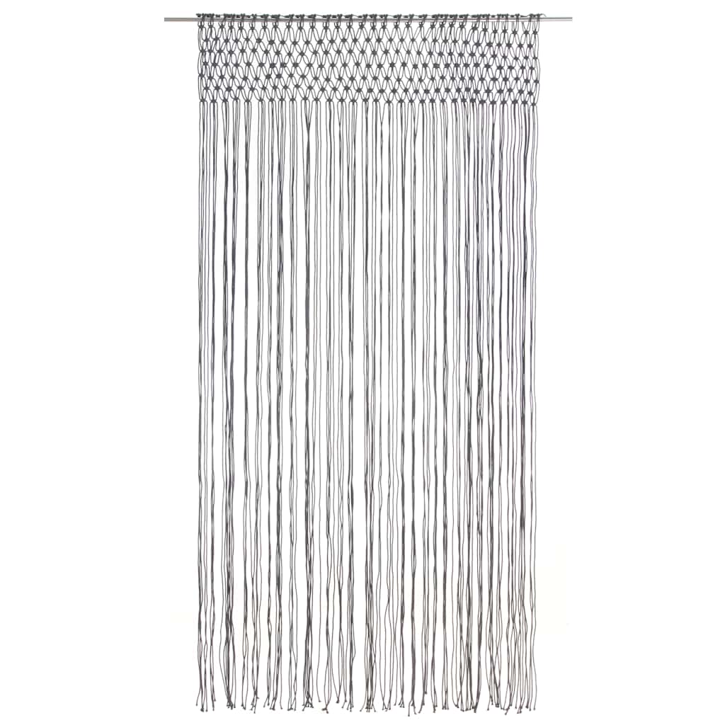 Macrame Curtain Anthracite 140x240 cm Cotton