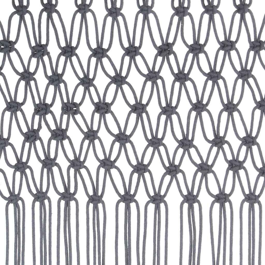 Macrame Curtain Anthracite 140x240 cm Cotton