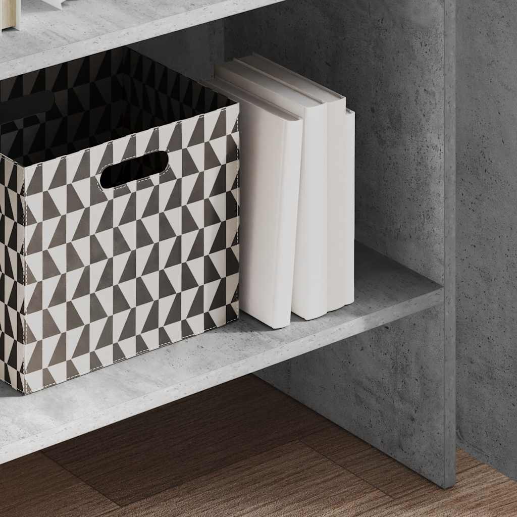 Book Cabinet Concrete Grey 60x35x180 cm Engineered Wood