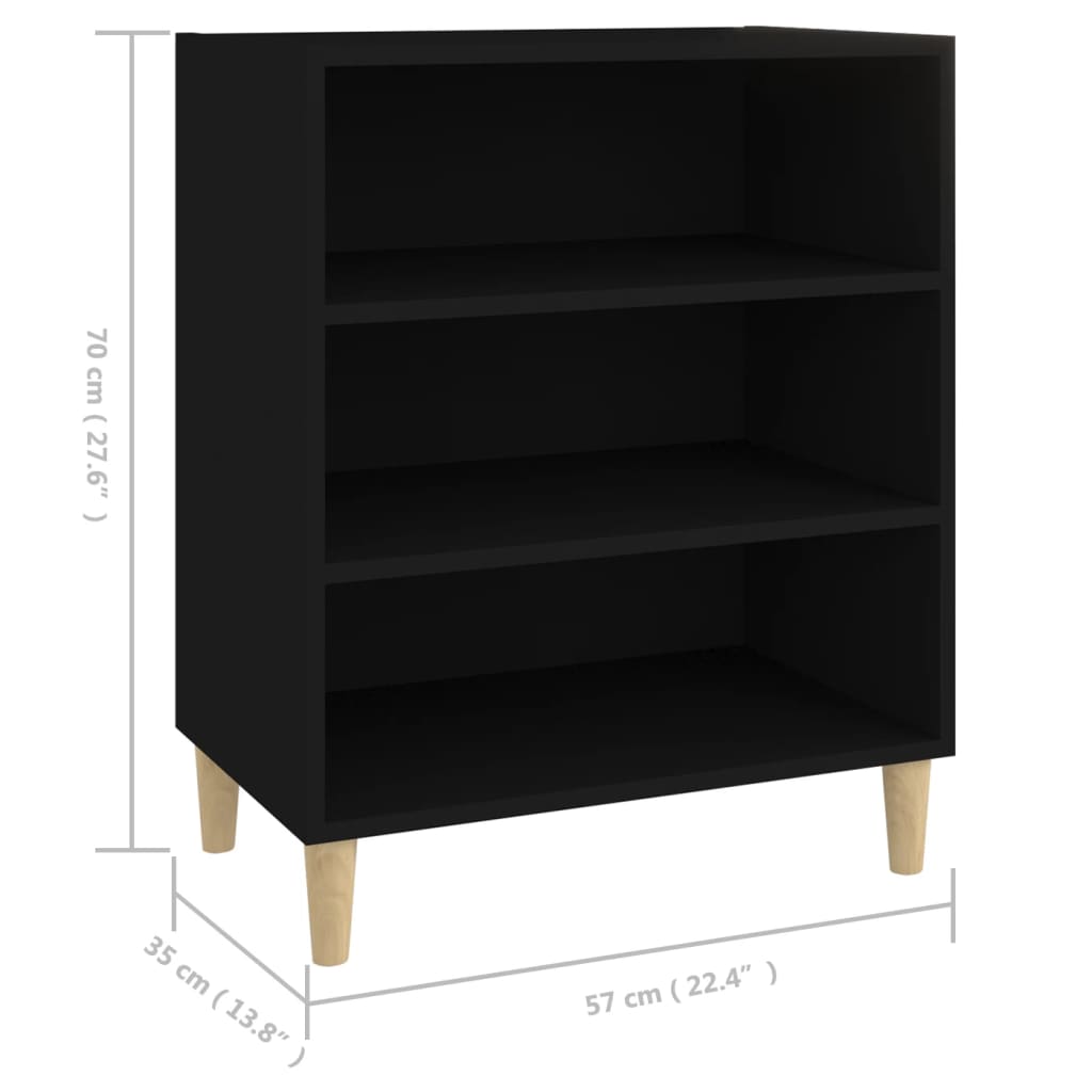 Sideboard Black 57x35x70 cm Engineered Wood